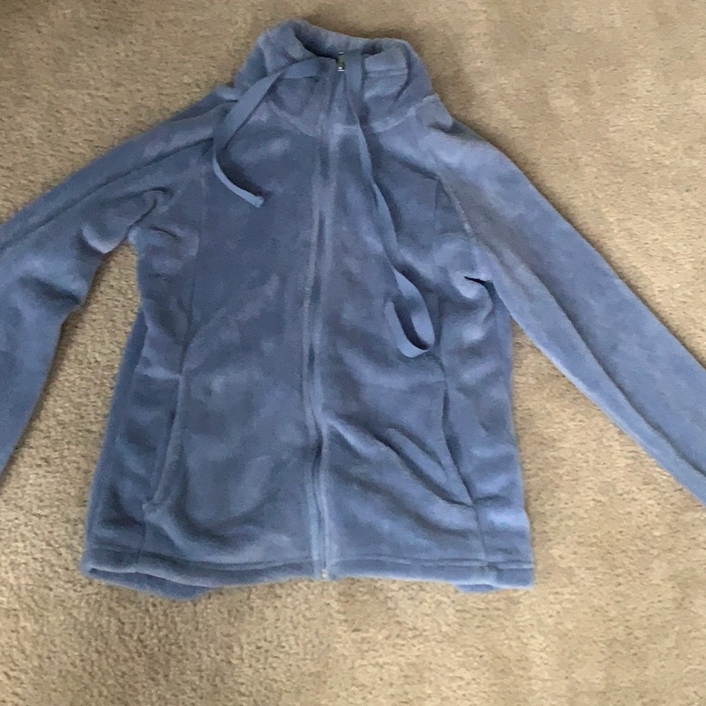 Fresh Light Blue Jacket it’s 100% Polyester.